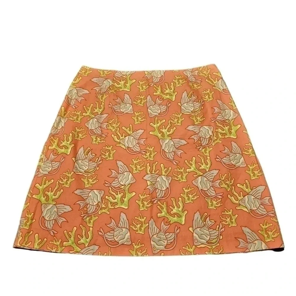 Vineyard Vines Skirt -‎ Size 0 - Pink/Blue/Green - Fish/Coral Design